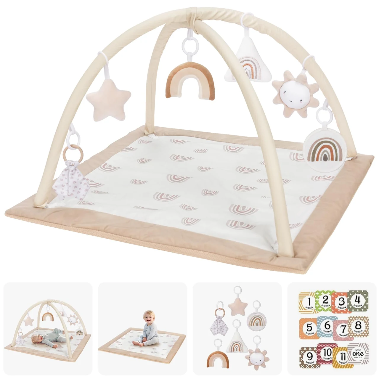 Washable Tummy Time Play Gym · A Rainbow